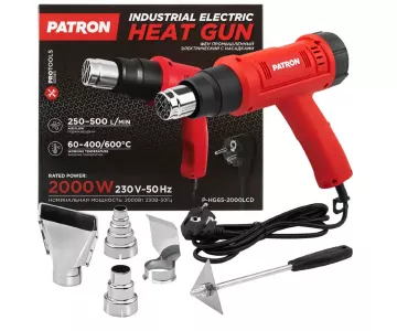 Фен промышленный электрический Patron P-HG65-2000LCD
