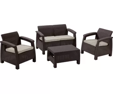 Комплект мебели Keter Corfu Set коричневый