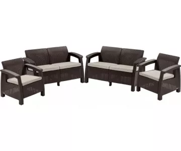 Комплект садовой мебели Keter Corfu II Rest коричневый