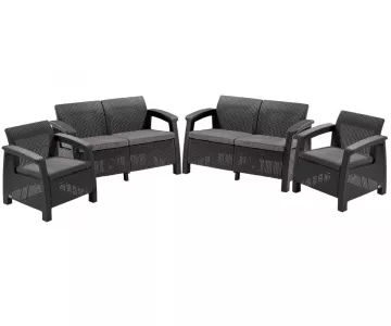 Набор садовой мебели Keter Corfu Rest Set графит
