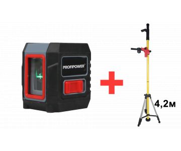 Нивелир лазерный Profipower NL-02G + Штатив E0053 (E0335-3)