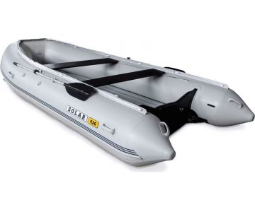 Лодка надувная моторная Solar-420 K Optima серый