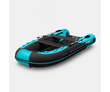 Надувная лодка Gladiator RIB 380AL черно-бирюзовый