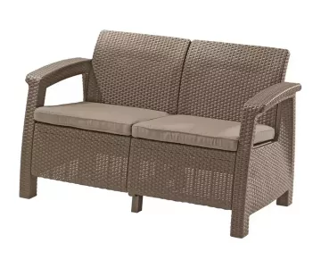 Скамья двухместная Keter Corfu Love Seat (капучино)