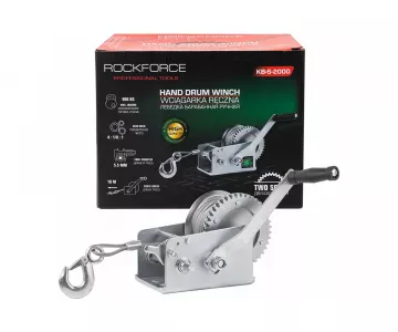 Лебедка ручная барабанная RockForce RF-KB-S-2000