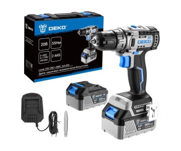 Дрель-шуруповерт аккумуляторная Deko Loner 20V ONE + (085-1003)