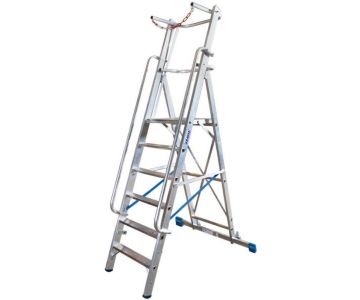 Стремянка Krause Stabilo с дугой безопасности 9 ступеней (127532)