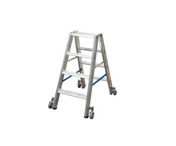 Стремянка Krause Stabilo с роликами 2x4 ступеней (124821)