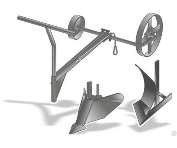 Комплект прицепных орудий к мотолебедке (рама, плуг, окучник) (КПО)