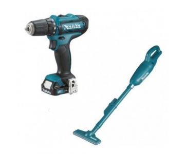 Набор аккумуляторного инструмента Makita CLX213X1 (шуруповерт DF331DWYE+пылесос CL106FDZ)