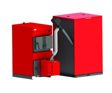 Котел твердотопливный Burnit WBS-N 40 с пеллетной горелкой Pell 40