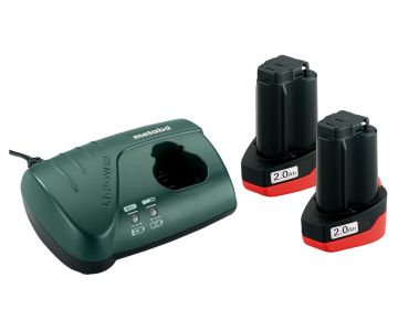 Базовый комплект Metabo Basic-Set 10.8 В / 2x2.0 Ач+ЗУ