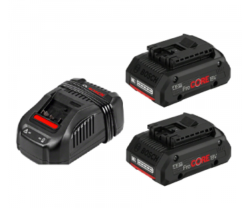 Аккумуляторный блок Bosch 2 ProCORE18V 4.0 Ач + зарядное Bosch GAL 1880 CV Professional (1600A016GF)