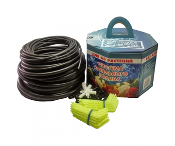 Система капельного полива от емкости АкваДуся + 60 на 60 растений