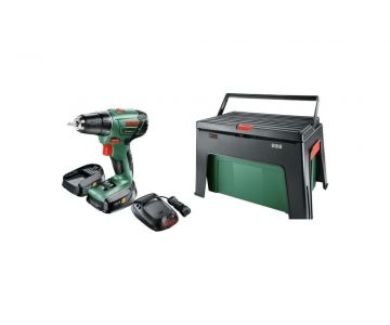 Дрель-шуруповерт Bosch PSR 1800 LI-2 + WorkBox (06039A310P)