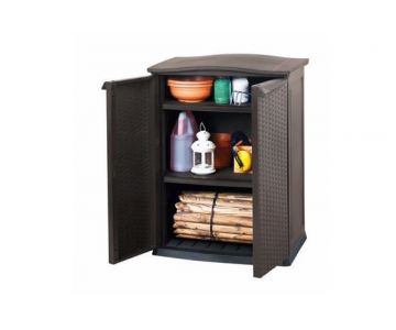 Шкаф Keter Plastic Compact Garden Rattan (коричневый) 231229