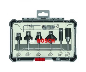 Набор кромочных фрез Bosch 1/4" (6 шт)