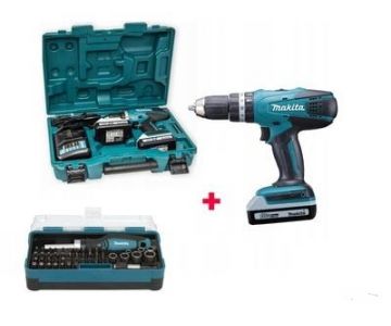 Дрель-шуруповерт Makita HP 457 DWE + Набор бит с отверткой