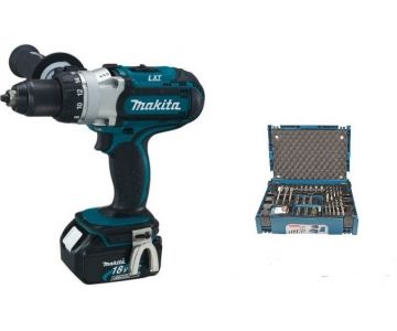 Дрель-шуруповерт Makita DDF 451 RFE + набор оснастки (B-43044)