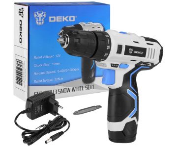Дрель-шуруповерт Deko GCD12DU3 SNOW WHITE SET1
