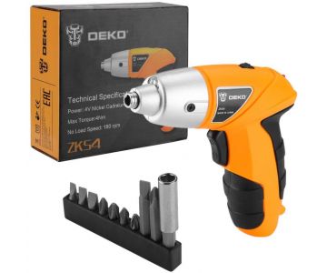 Отвертка аккумуляторная Deko ZKS4 SET 10