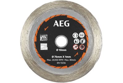 Круг алмазный AEG D 76x10х1 мм AAKMMTC01