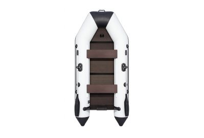 Надувная лодка Аква 2800 Слань-книжка киль светло-серый/черный