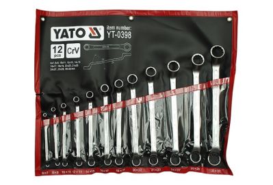 Набор ключей накидных изогнутых CrV Yato YT-0398