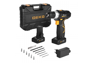 Дрель-шуруповерт аккумуляторная Deko GCD20DU3 SET 3