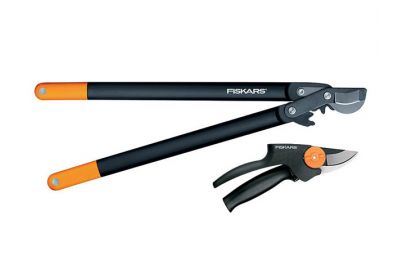 Сучкорез плоскостной L78 большой + Секатор плоскостной средний PowerGear Fiskars (комплект) (112595)