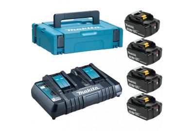 Набор аккумуляторов для электроинструмента Makita 198489-5 (4 аккумулятора + зарядное)
