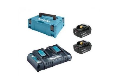 Комплект аккумуляторов Makita BL1830B + зарядное устройство DC18RD