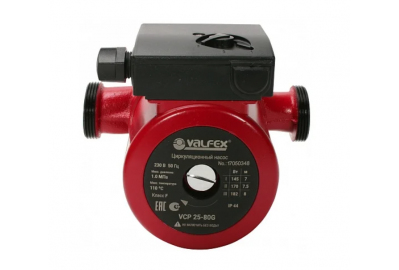 Насос циркуляционный Valfex VCP 25-80G 180мм (с гайками)