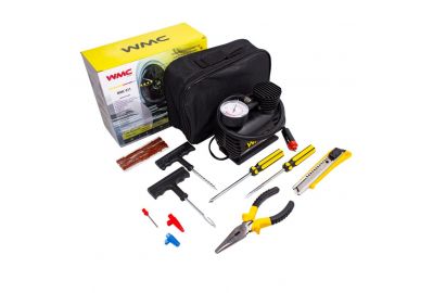Компрессор автомобильный WMC Tools WMC-011 с набором инструментов