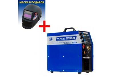 Сварочный инвертор Aurora Pro Overman 200 + Маска A998F Black Cosmo