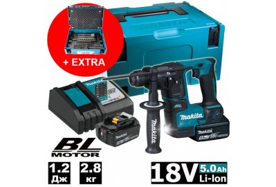 Перфоратор аккумуляторный Makita DHR171RTJA1