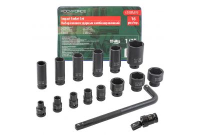 Набор головок ударных RockForce RF-4169MPB