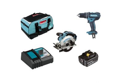 Набор инструмента Makita (Дрель-шуруповерт Makita DHP482Z + Пила дисковая DSS610Z) (142695240940)