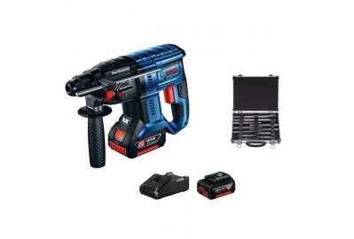 Перфоратор аккумуляторный Bosch GBH 180-LI + набор инструментов (0615990M33)