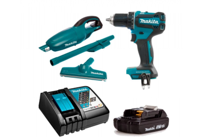 Дрель-шуруповерт аккумуляторная Makita DDF 485 ZA21 (DDF 485 Z + DC 18 RC + BL 1820 B + DCL 180 Z)