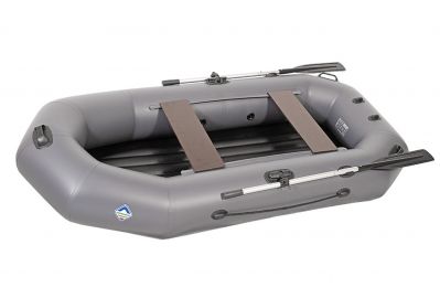 Лодка гребная под мотор Лоцман Профи 260 ВНД (серый)