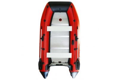 Лодка надувная Polar Bird Merlin PB-385M черно-красная (стеклокомпозит)