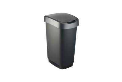 Контейнер для мусора Rotho Twist 50 л (черный/серый)