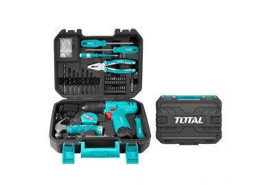 Дрель-шуруповерт с набором инструмента TOTAL THKTHP10812