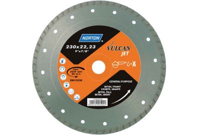 Алмазный круг Turbo VULCAN JET NORTON 180х22.2 мм по кирпичу (70184625187)