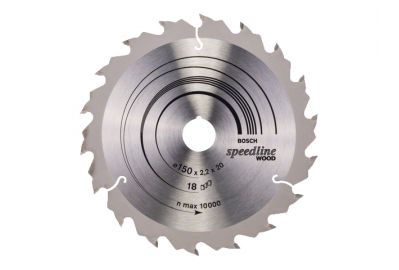 Диск пильный Bosch 150х20 мм 18 зуб. по дереву (переменный зуб) (2608640781)