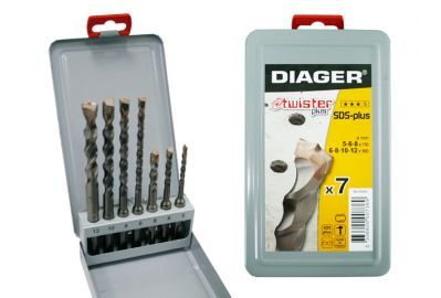 Набор сверл Diager SDS+ Twister 7шт 5-12мм (105D)