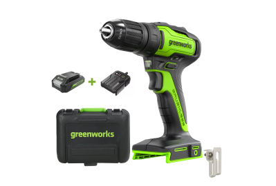 Дрель-шуруповерт аккумуляторная GreenWorks GD24DD35K2 (3704007UA)