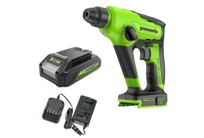 Перфоратор аккумуляторный GreenWorks GD24SDS1K2 (3803107UA)