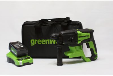 Перфоратор аккумуляторный GreenWorks GD24SDS2K4 (3803007UB)